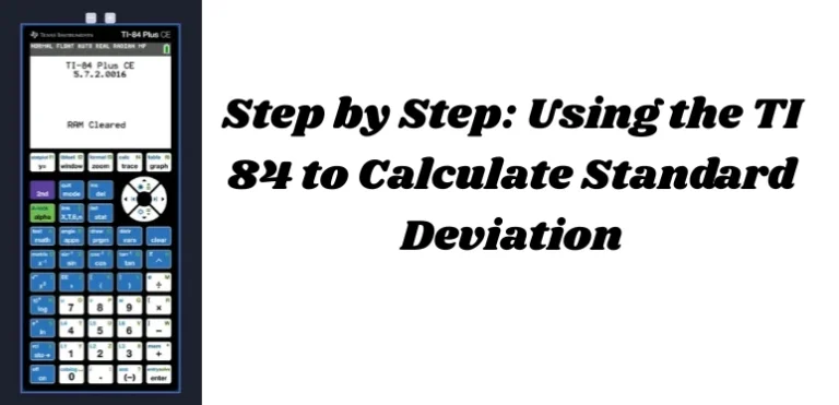 Step by Step: Using the TI 84 to Calculate Standard Deviation