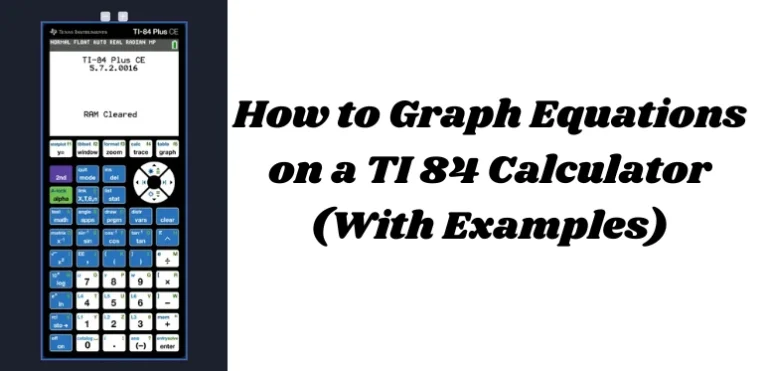 Graph an Equation on TI 84 Calculator