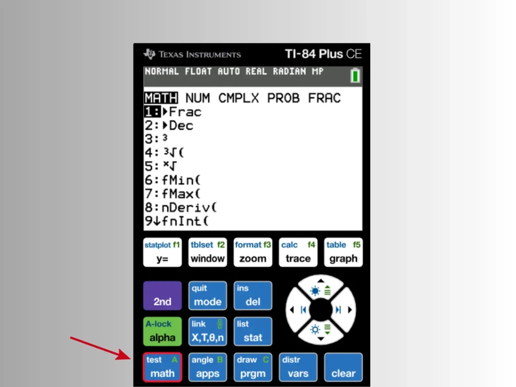 math menu in ti84 for solving algebraic questions